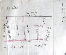 1891 Hand-Drawn Surveyor's Map